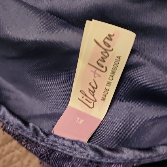 Lilac + London Navy Nighty set - Picture 6 of 14